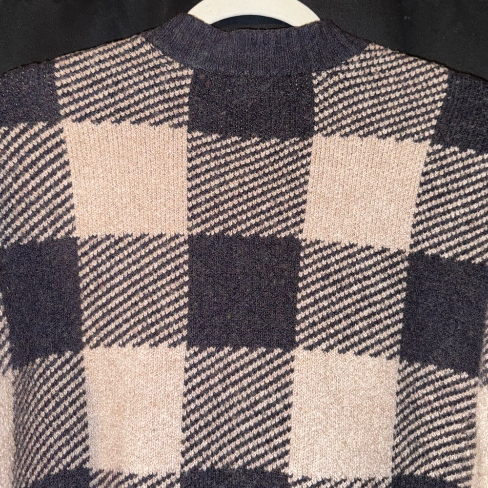 Madewell Plaid-Mix Colburne Cardigan Sweater in Coziest Yarn 
Heather Shadow XS - Picture 12 of 13